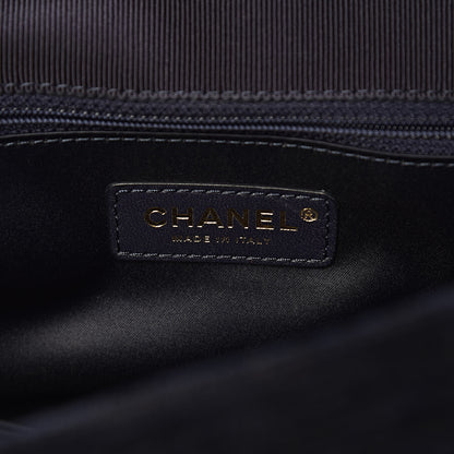 Chanel Wool Velvet Quilted Parisian Stroll Messenger Navy 6 of 10