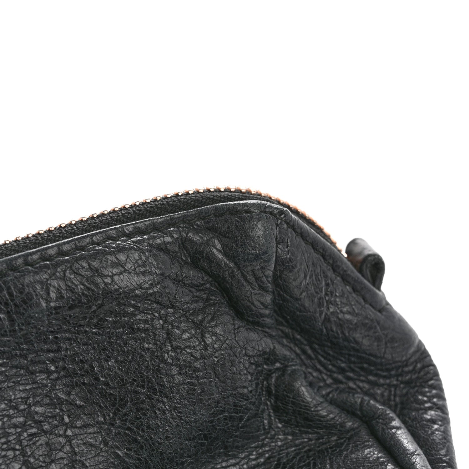 Balenciaga Agneau Giant 12 Rose Gold Hardware Pencil Case Black 13 of 14