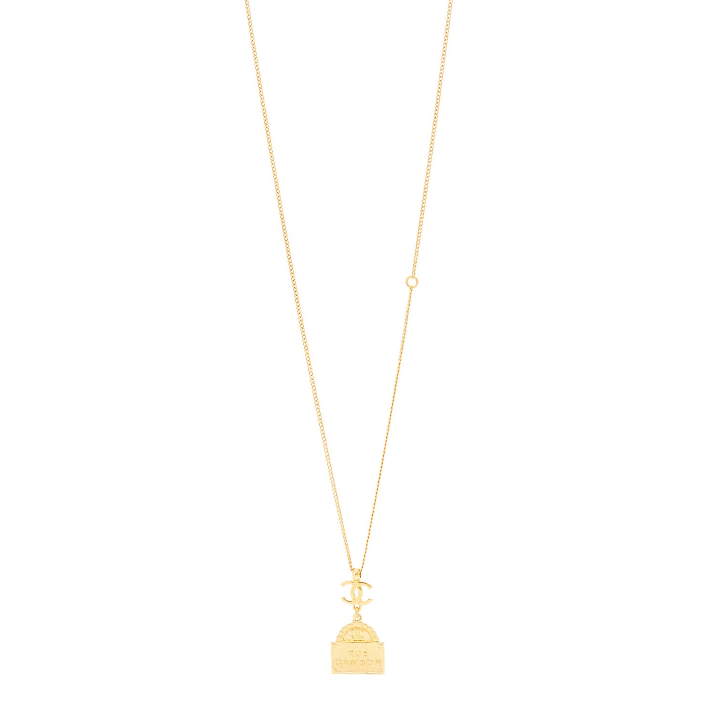 Metal CC Rue Cambon Necklace Necklace Gold