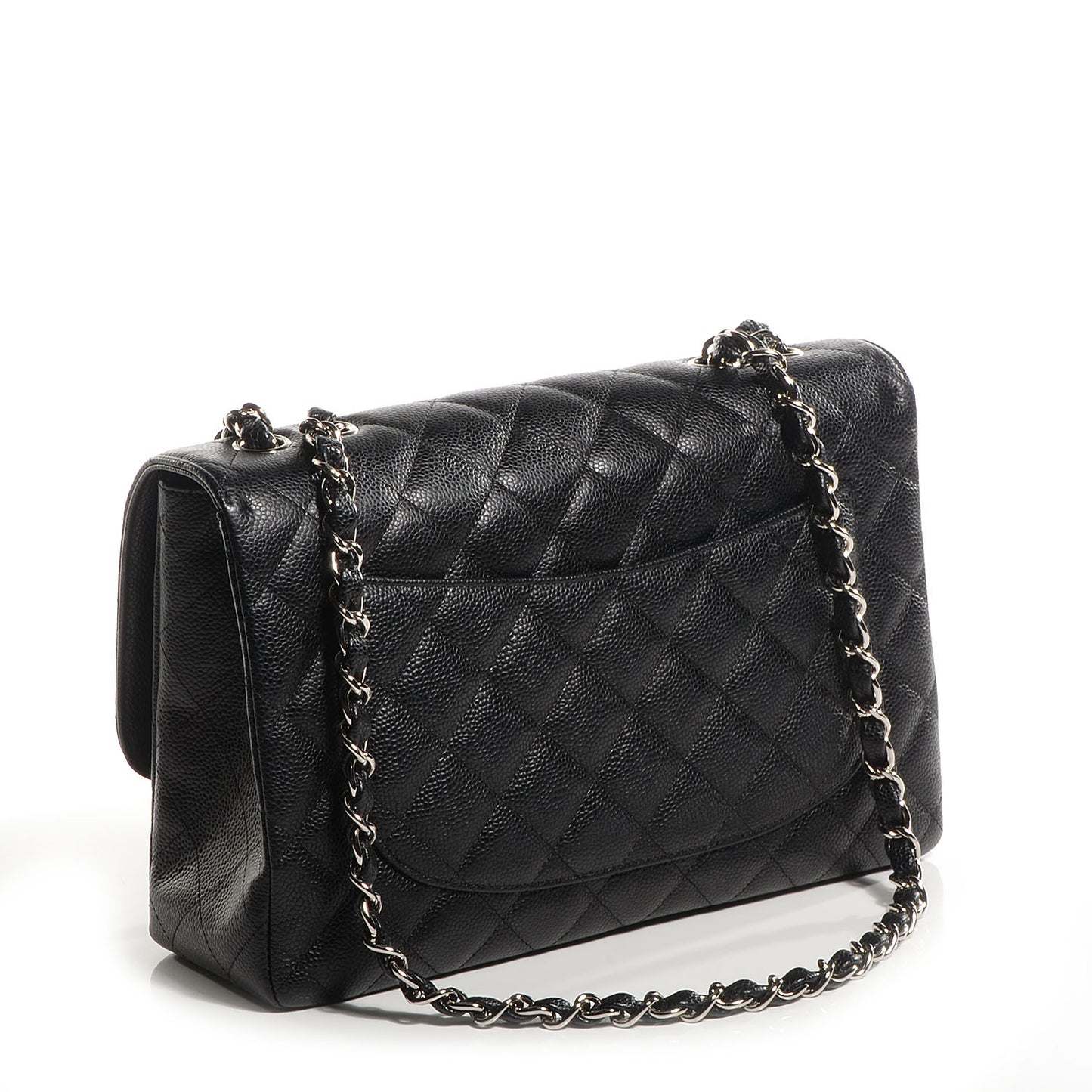 Caviar Jumbo Single Flap Black