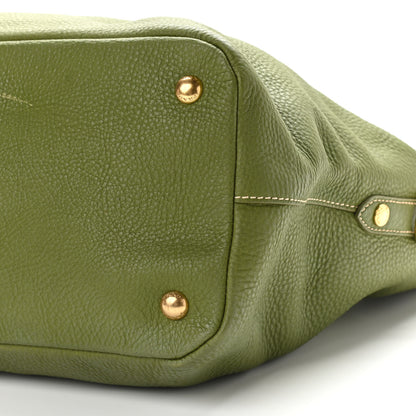 Prada Vitello Daino Shopping Tote Green 9 of 10