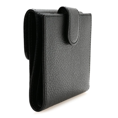 Gucci Dollar Calfskin Interlocking G French Wallet Black 3 of 7