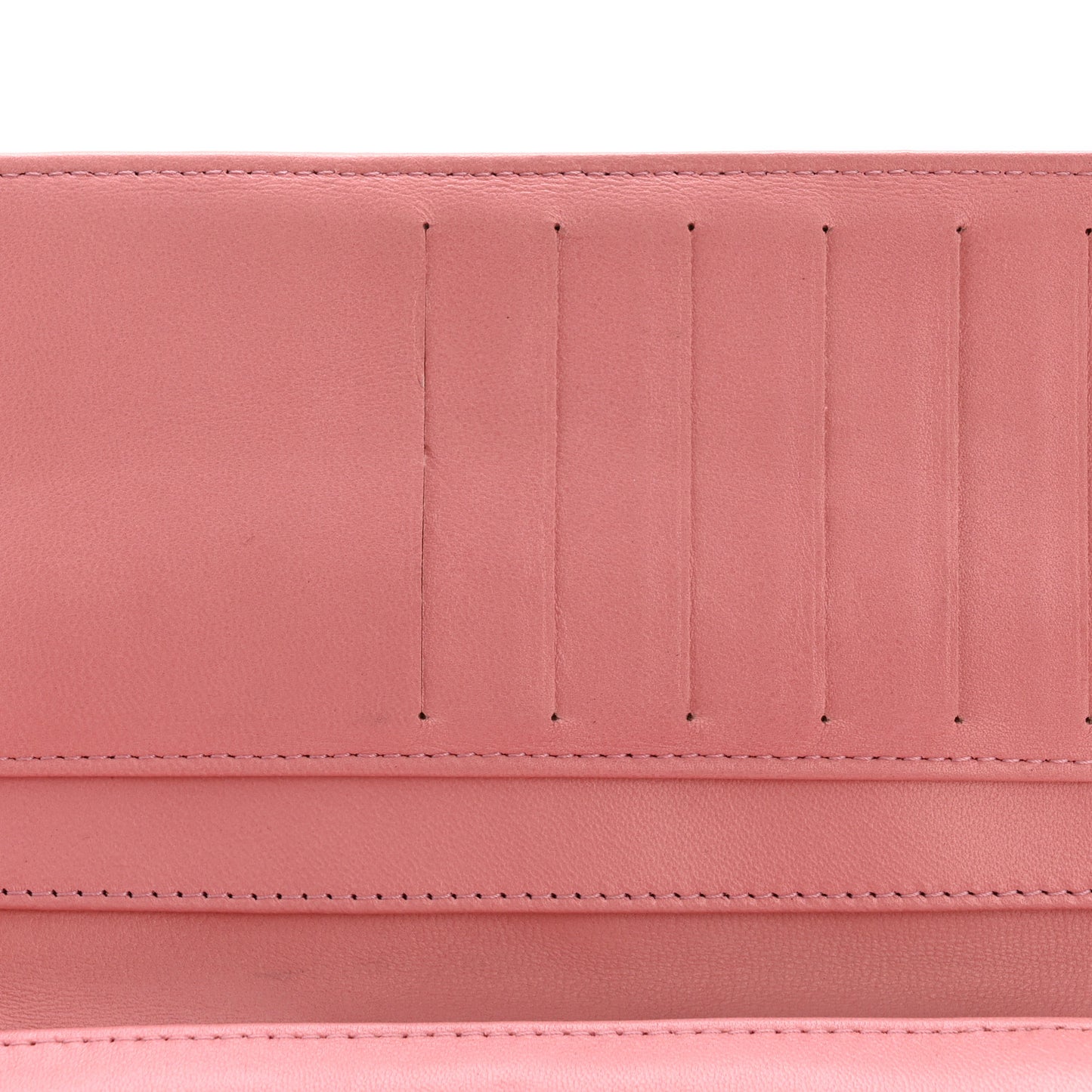 Lambskin Quilted Large Flap Wallet Pink