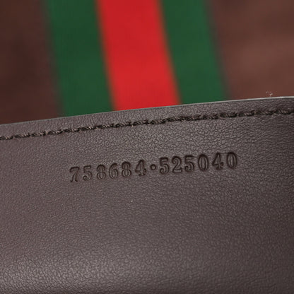 Gucci Suede Textured Dollar Calfskin Web Medium Jackie 1961 Crossbody Bag Brown 8 of 11