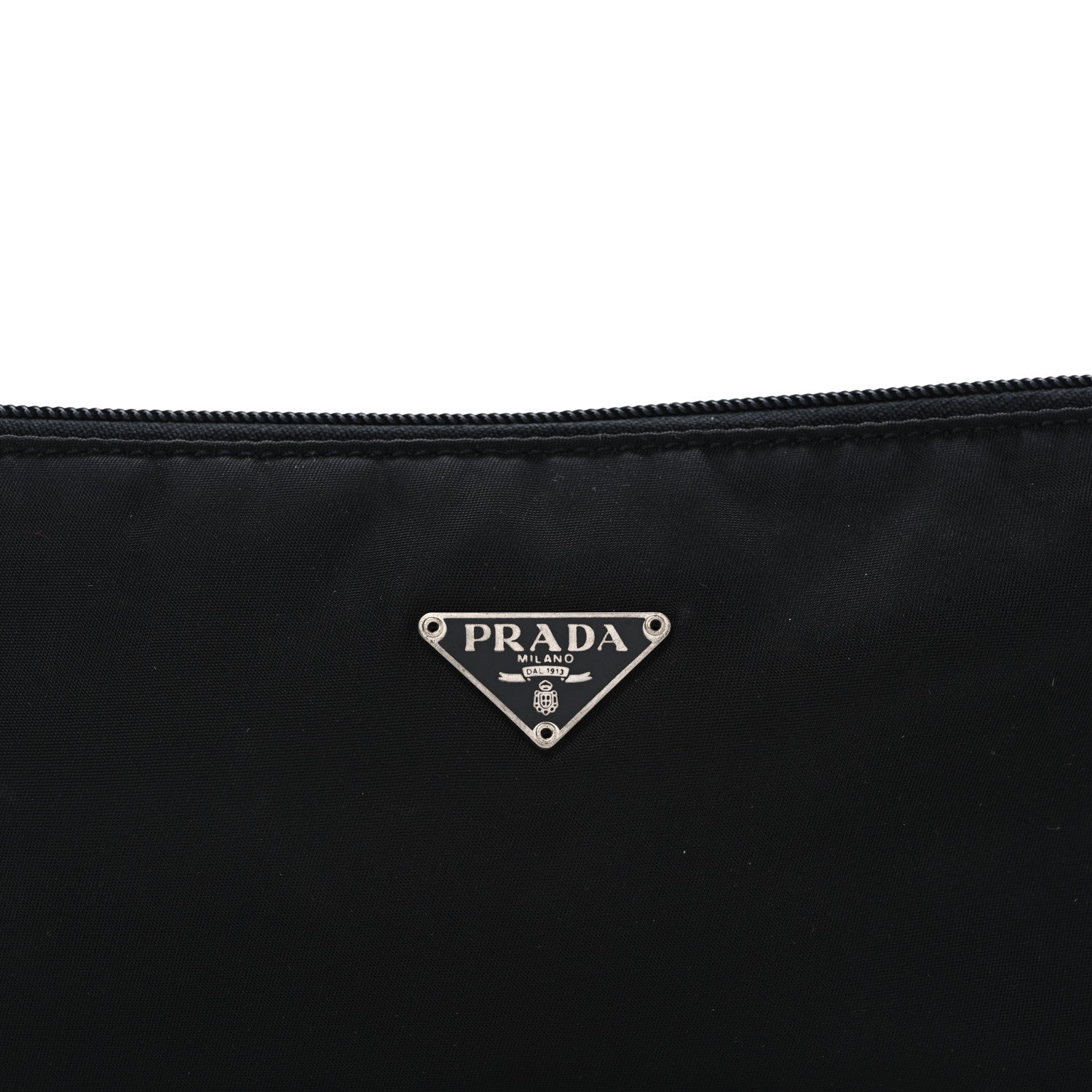 Prada Tessuto Nylon Pochette Bag Black 7 of 9