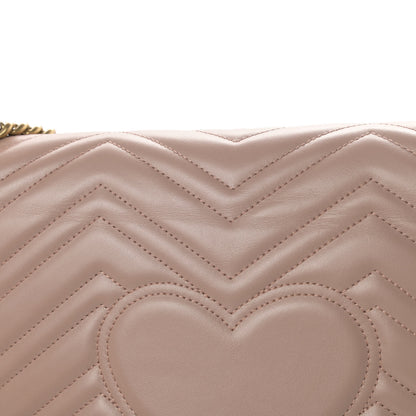 Gucci Calfskin Matelasse Large GG Marmont Shoulder Bag Porcelain Rose 13 of 14