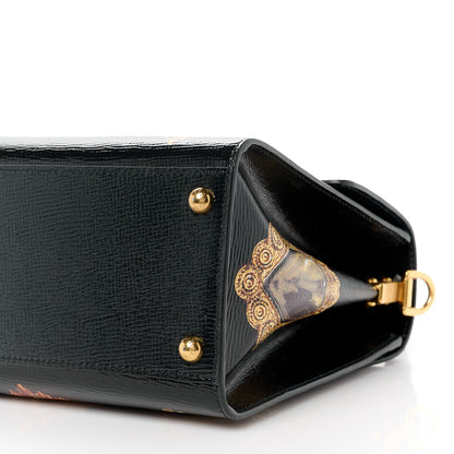 Dolce & Gabbana DOLCE GABBANA Grained Calfskin Heart Printed Welcome Satchel Black Multicolor 11 of 11