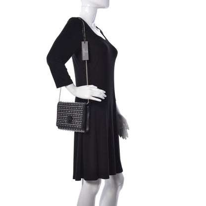 Versace Nappa Crystal Studded Palazzo Chain Evening Bag Black 2 of 14