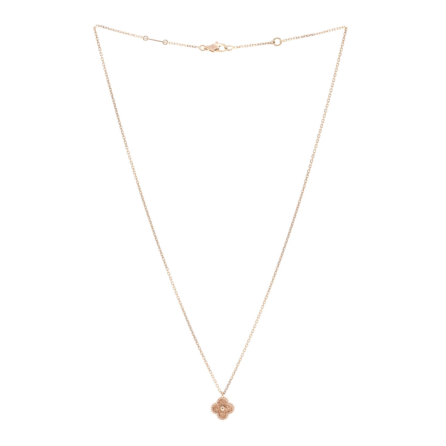 18K Rose Gold Sweet Alhambra Pendant Necklace