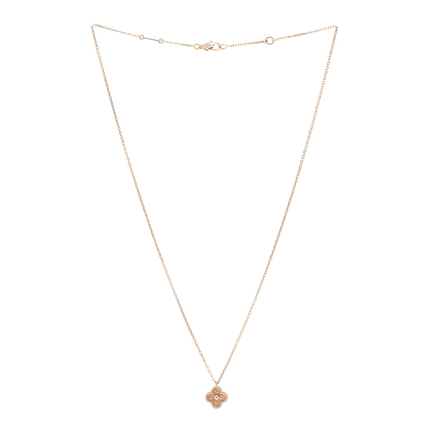 Van Cleef & Arpels 18K Rose Gold Sweet Alhambra Pendant Necklace 3 of 6