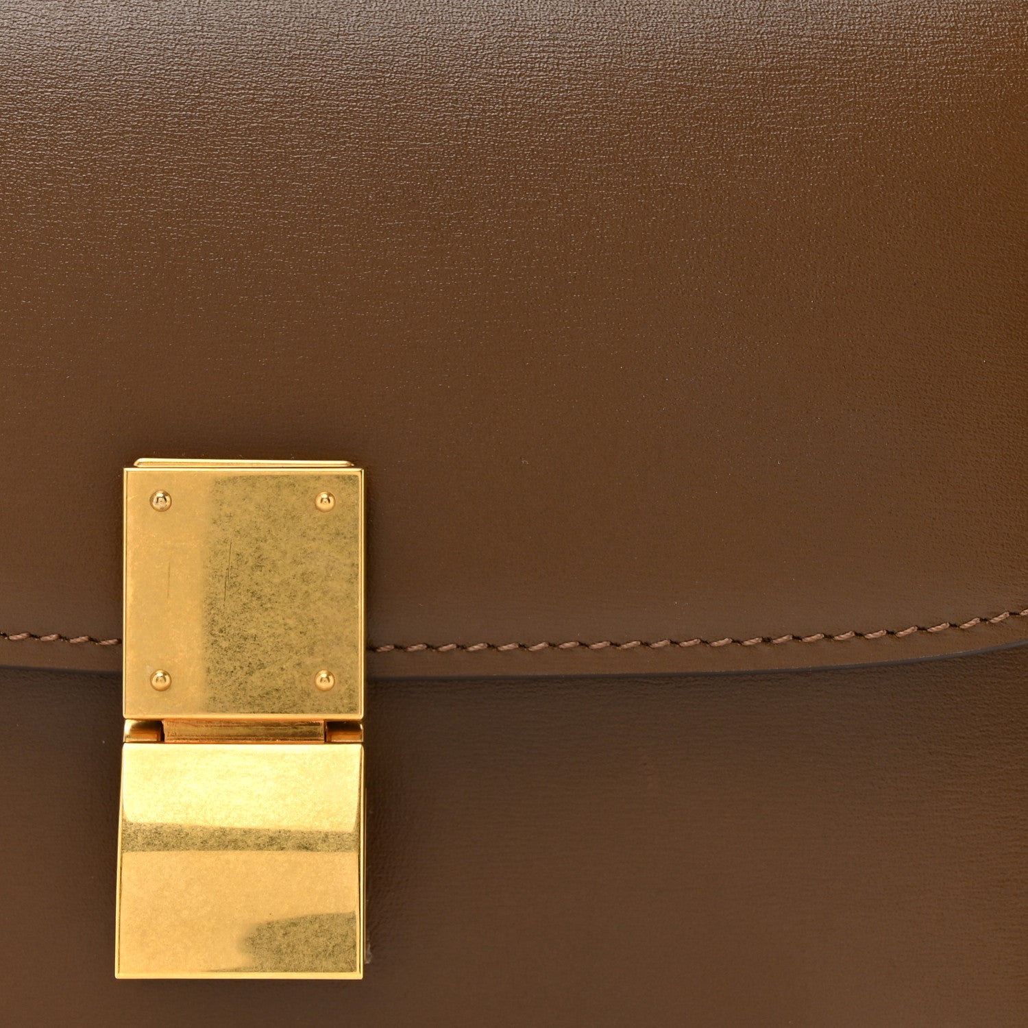 Celine Box Calfskin Teen Classic Box Flap Bag Camel 9 of 15