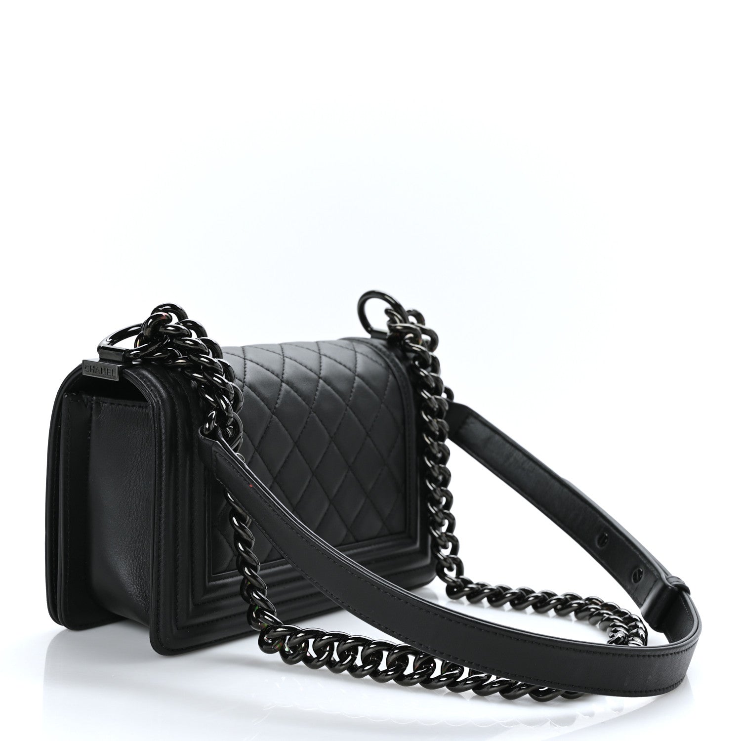 Chanel Calfskin Quilted Small Boy Flap So Black 3 of 9