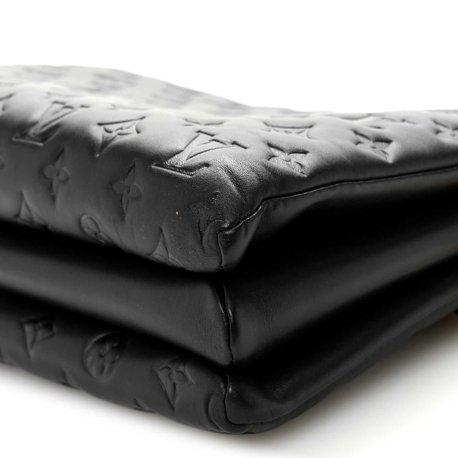 Louis Vuitton Lambskin Embossed Monogram Coussin MM Black 10 of 10