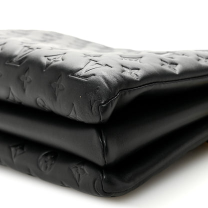 Louis Vuitton Lambskin Embossed Monogram Coussin MM Black 10 of 10