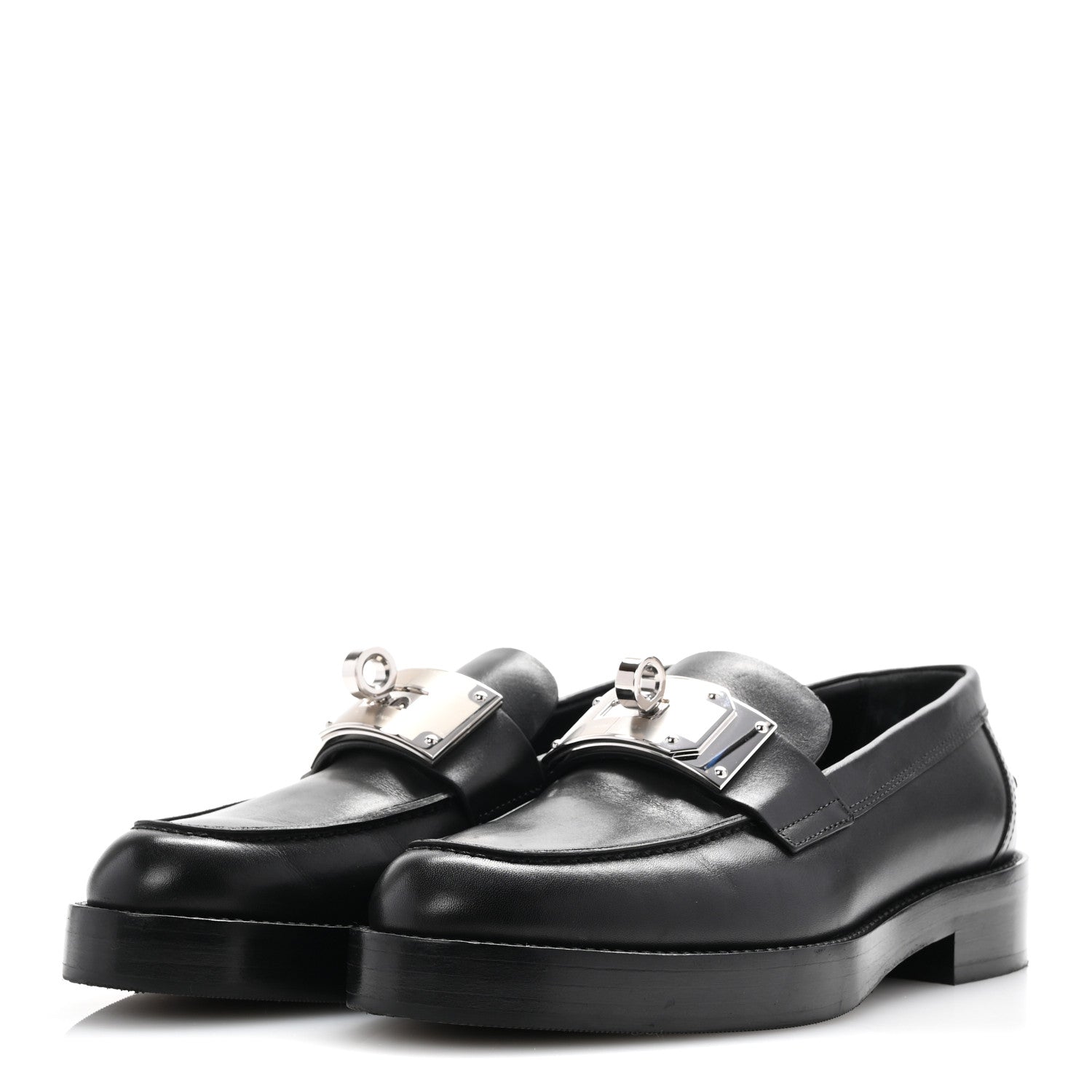 Hermes Calfskin Womens Hot Loafer 36 Black 4 of 11