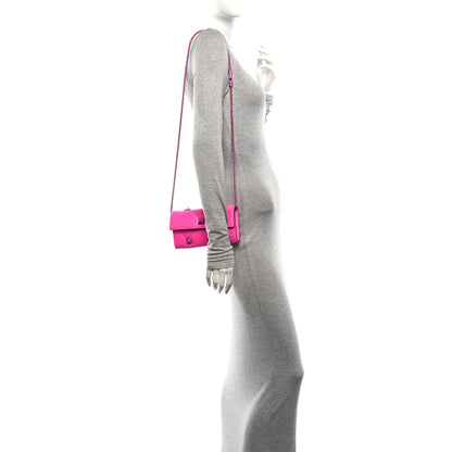 Valentino Garavani Nappa Monochrome Roman Stud Wallet On Chain Pink PP 2 of 9