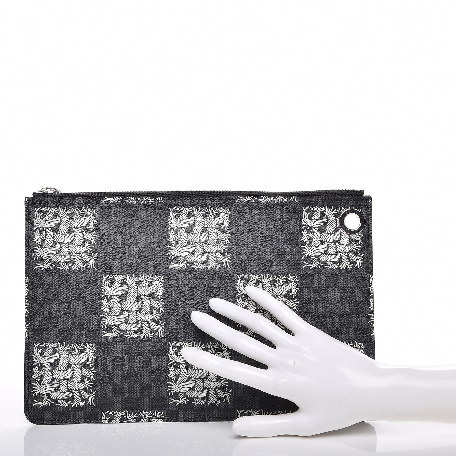 Louis Vuitton Damier Graphite Rope Pochette Jour PM White 2 of 7