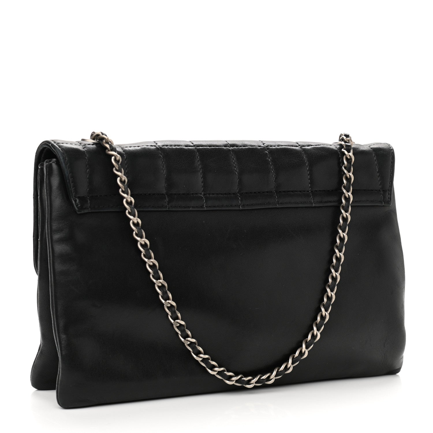 Chanel Lambskin Chocolate Bar Mademoiselle Flap Black 3 of 10