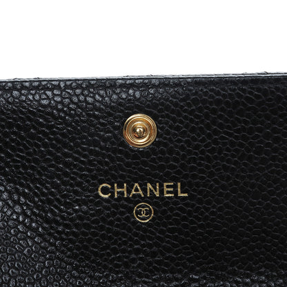 Chanel Caviar Quilted Flap Card Holder Black 6 of 9