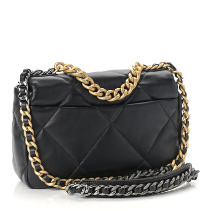Chanel Lambskin Quilted Medium Chanel 19 Flap Black 3 of 9