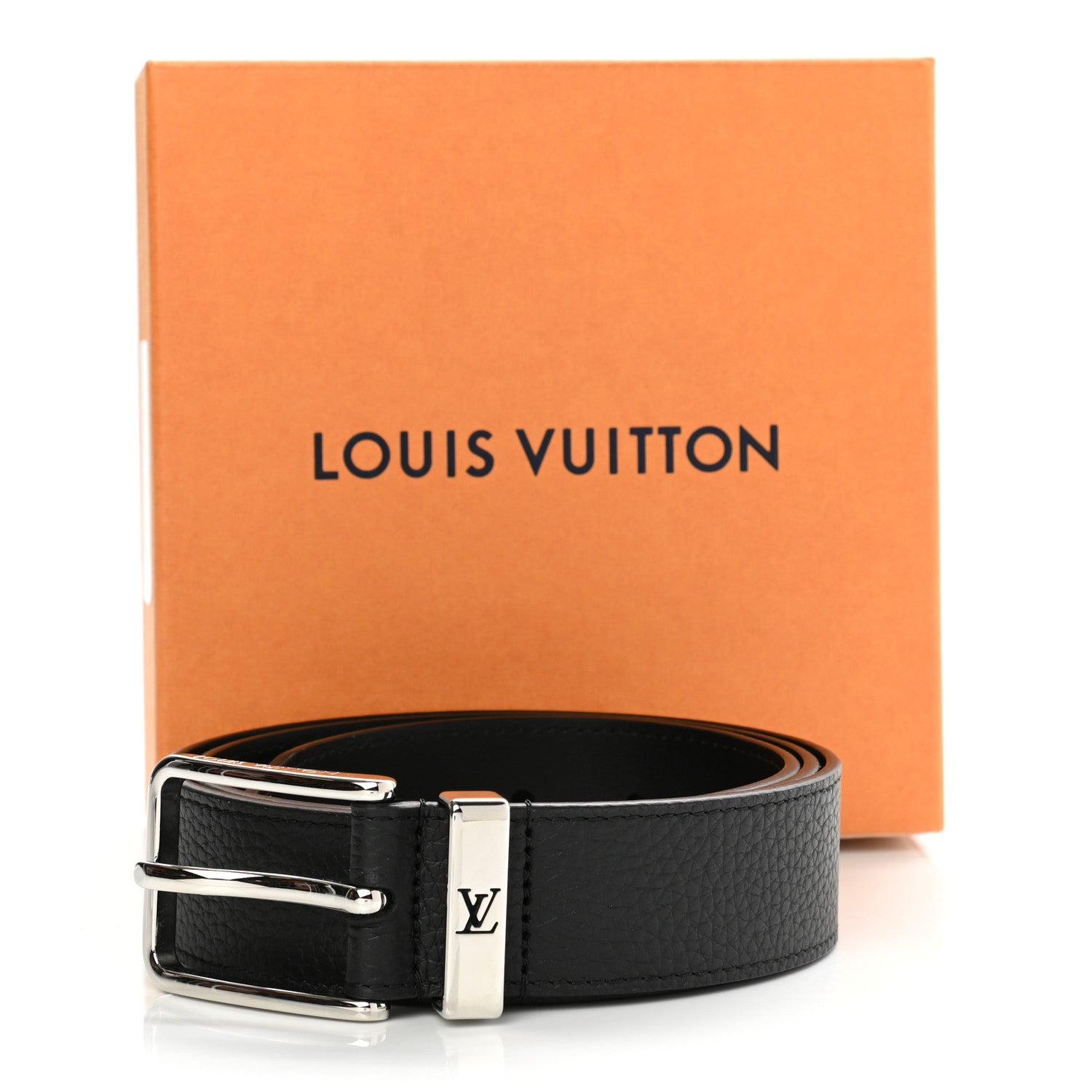 Louis Vuitton Taurillon 35mm Pont Neuf Belt 95 38 Black 7 of 7
