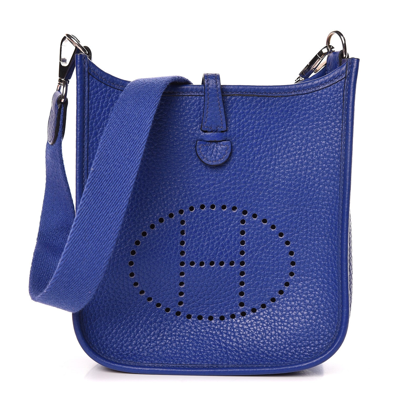 Hermes Taurillon Clemence Evelyne TPM Bleu Electrique 1 of 11