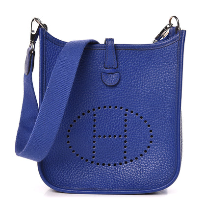Hermes Taurillon Clemence Evelyne TPM Bleu Electrique 1 of 11