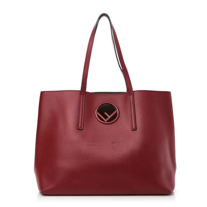 Fendi Vitello Vienna Enamel F is Fendi Shopping Tote Fiamma Taupe 1 of 11