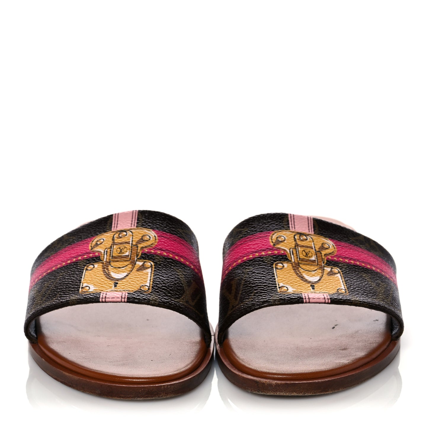 Patent Monogram Lock It Flat Mule 40 Cacao