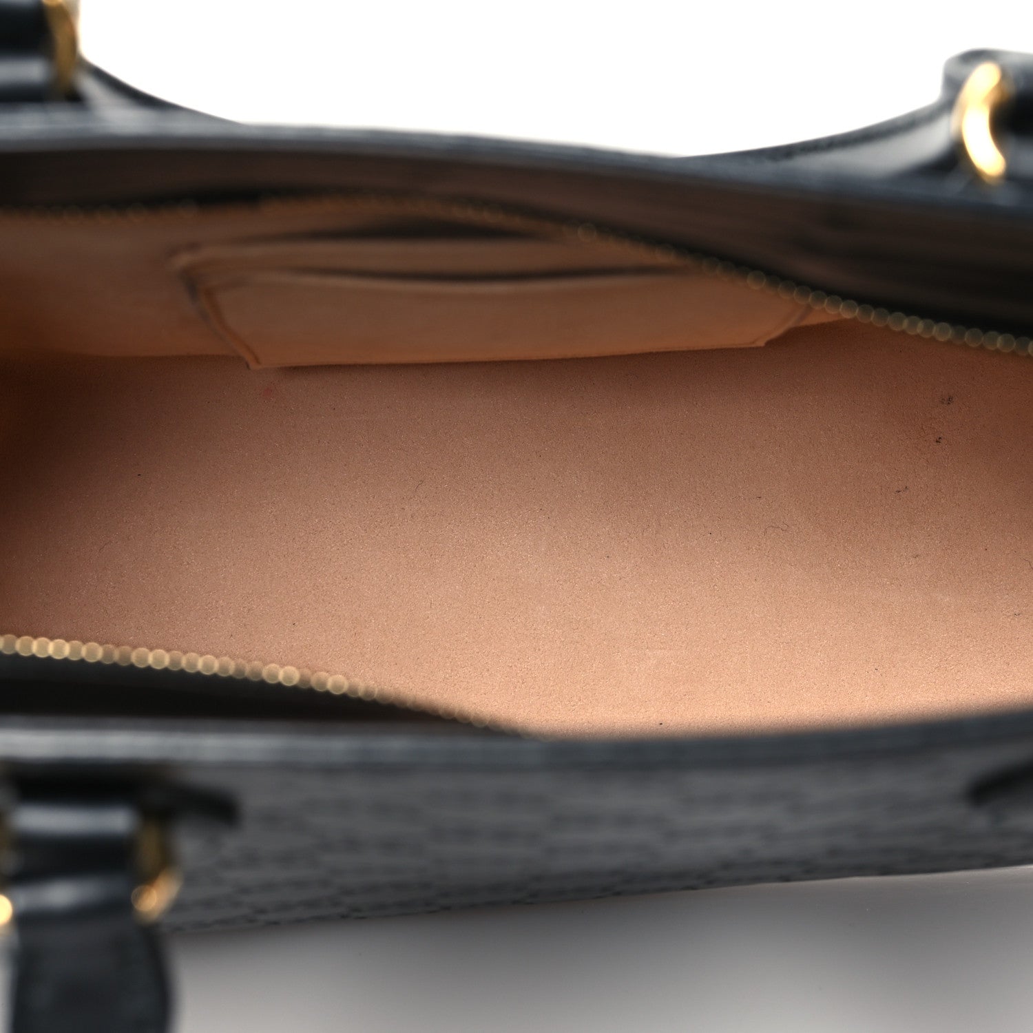 Gucci Guccissima Small Zippered Bucket Tote Black 4 of 9