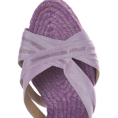 Christian Louboutin Grosgrain Cataribbon Espadrille Wedges 40 Purple 11 of 13