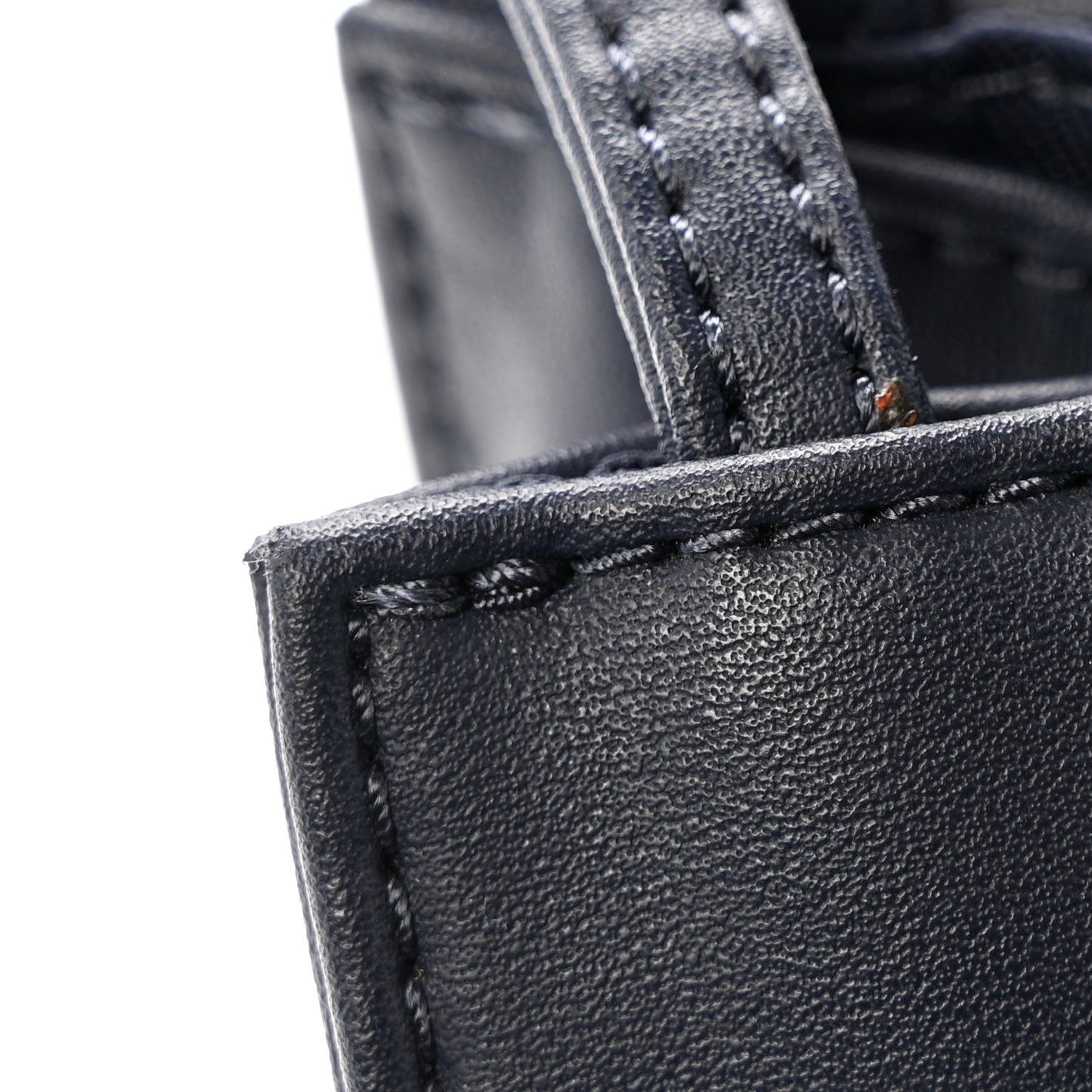 Vegan Leather Small Shopping Bag Navy