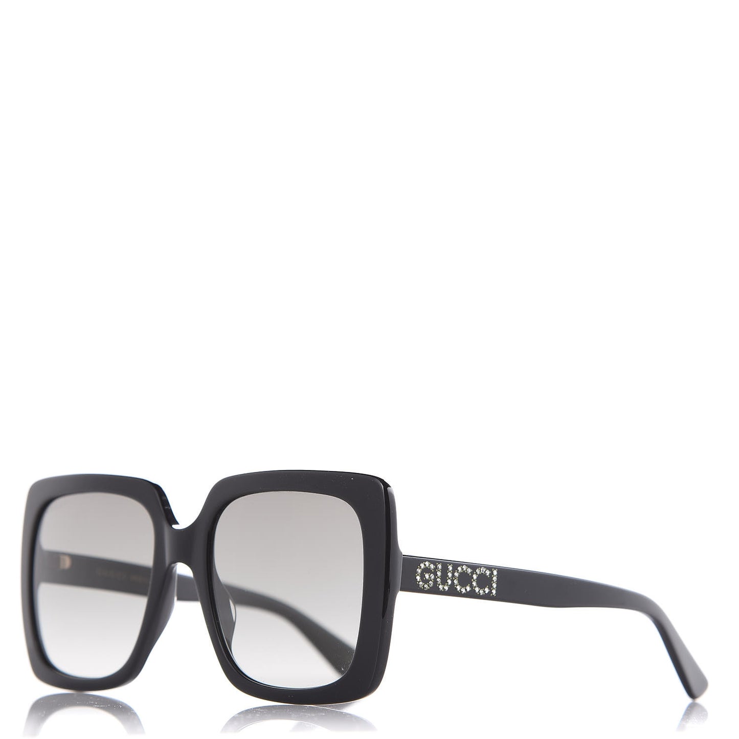 Crystal Square Frame GG Sunglasses GG0418S Black