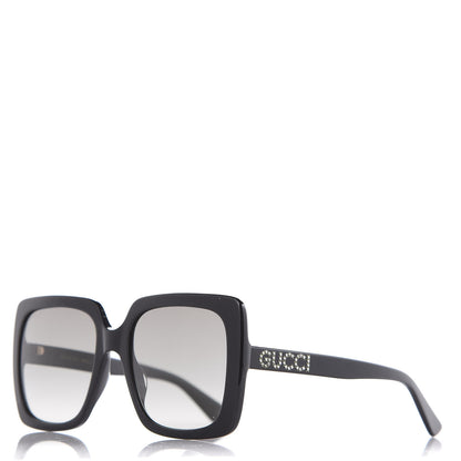 Gucci Crystal Square Frame GG Sunglasses GG0418S Black 1 of 8