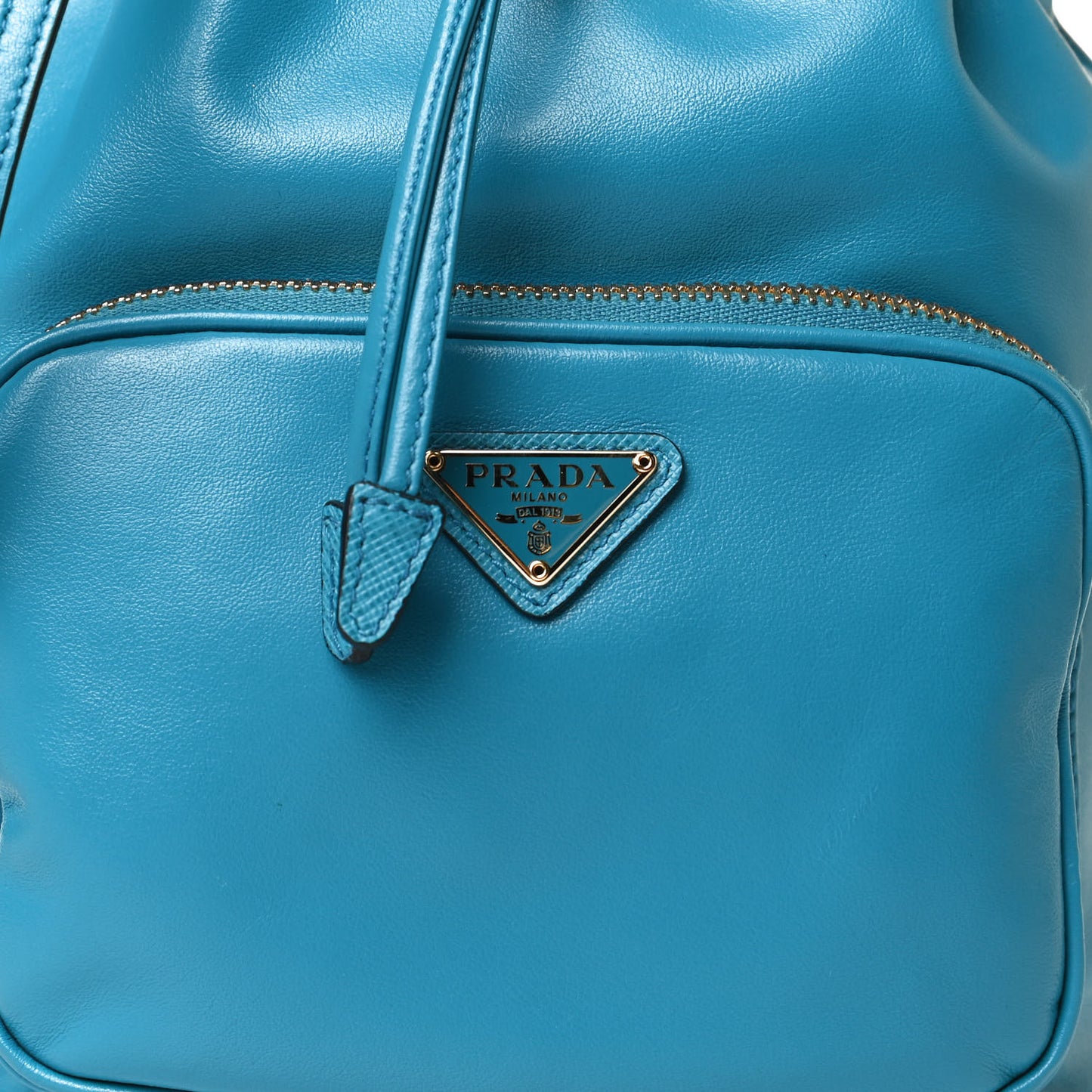 Light Calfskin Saffiano Mini Bucket Crossbody Bag Voyage