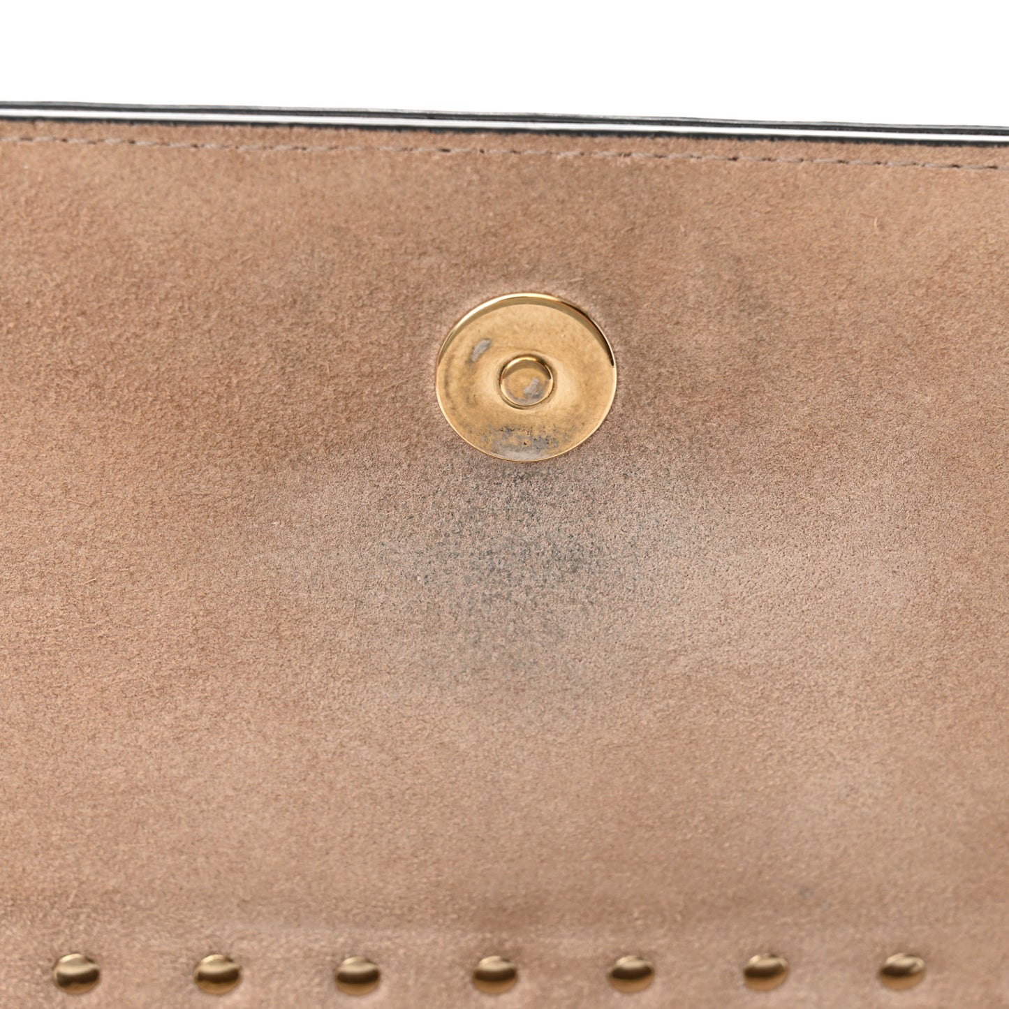 Grained Calfskin Small Rockstud Flap Crossbody Bag Poudre