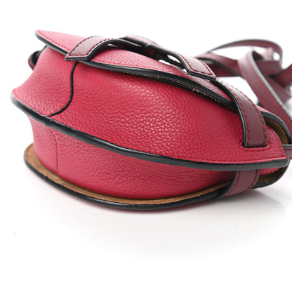 Loewe Grained Calfskin Mini Gate Crossbody Bag Raspberry Wine 7 of 10