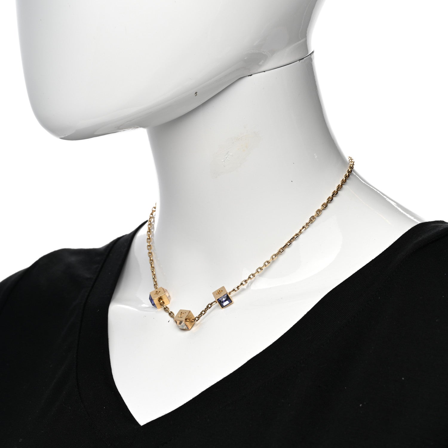 Louis Vuitton Swarovski Gamble Short Necklace Azur 2 of 6