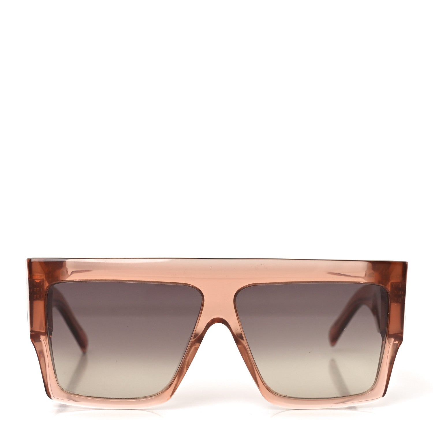 Celine Acetate Flat Top Rectangular Sunglasses CL40092I Shiny Milky Hazelnut 2 of 7