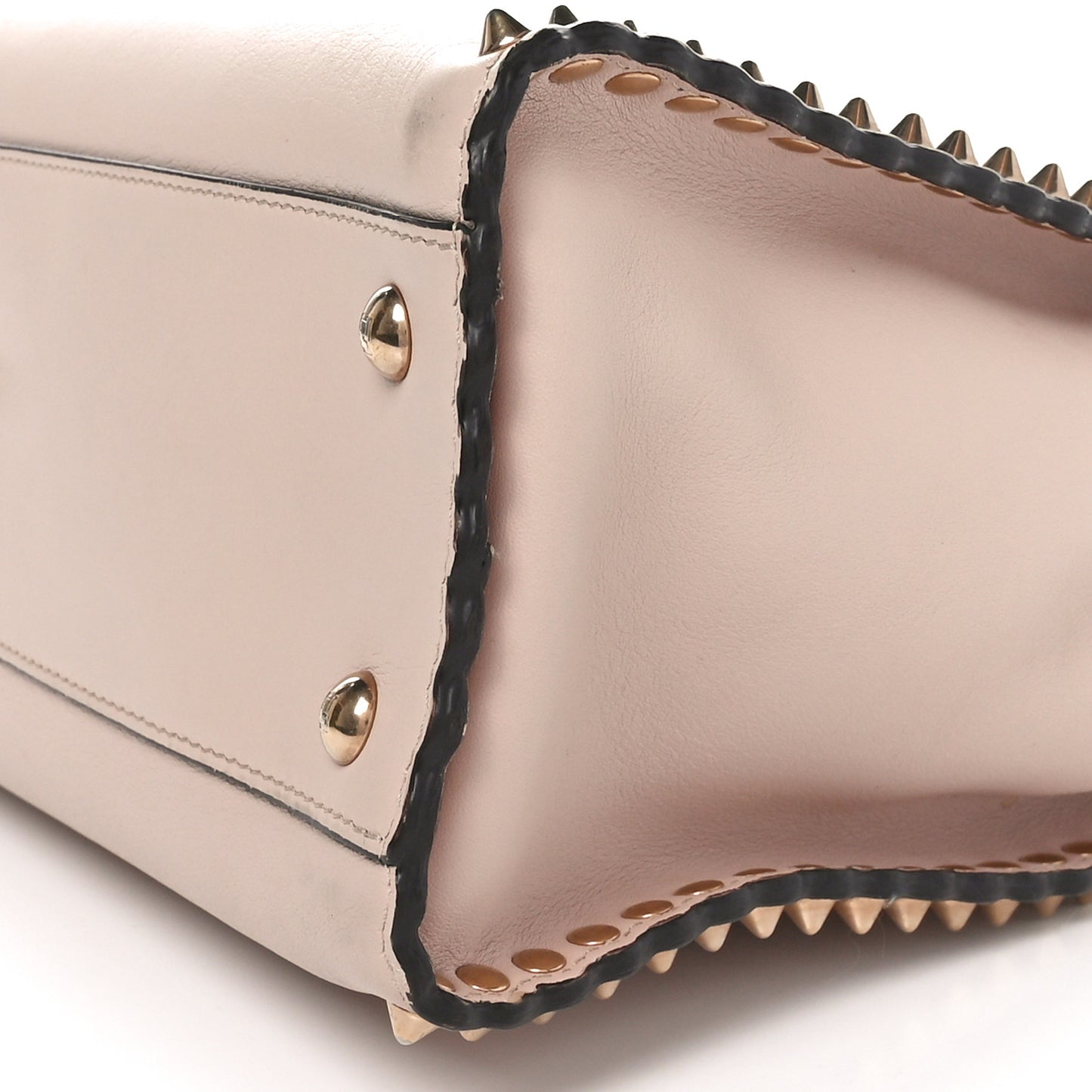 Vitello Seta Shiny Nappa Scalloped Studded Medium Peekaboo Iconic Satchel Soap