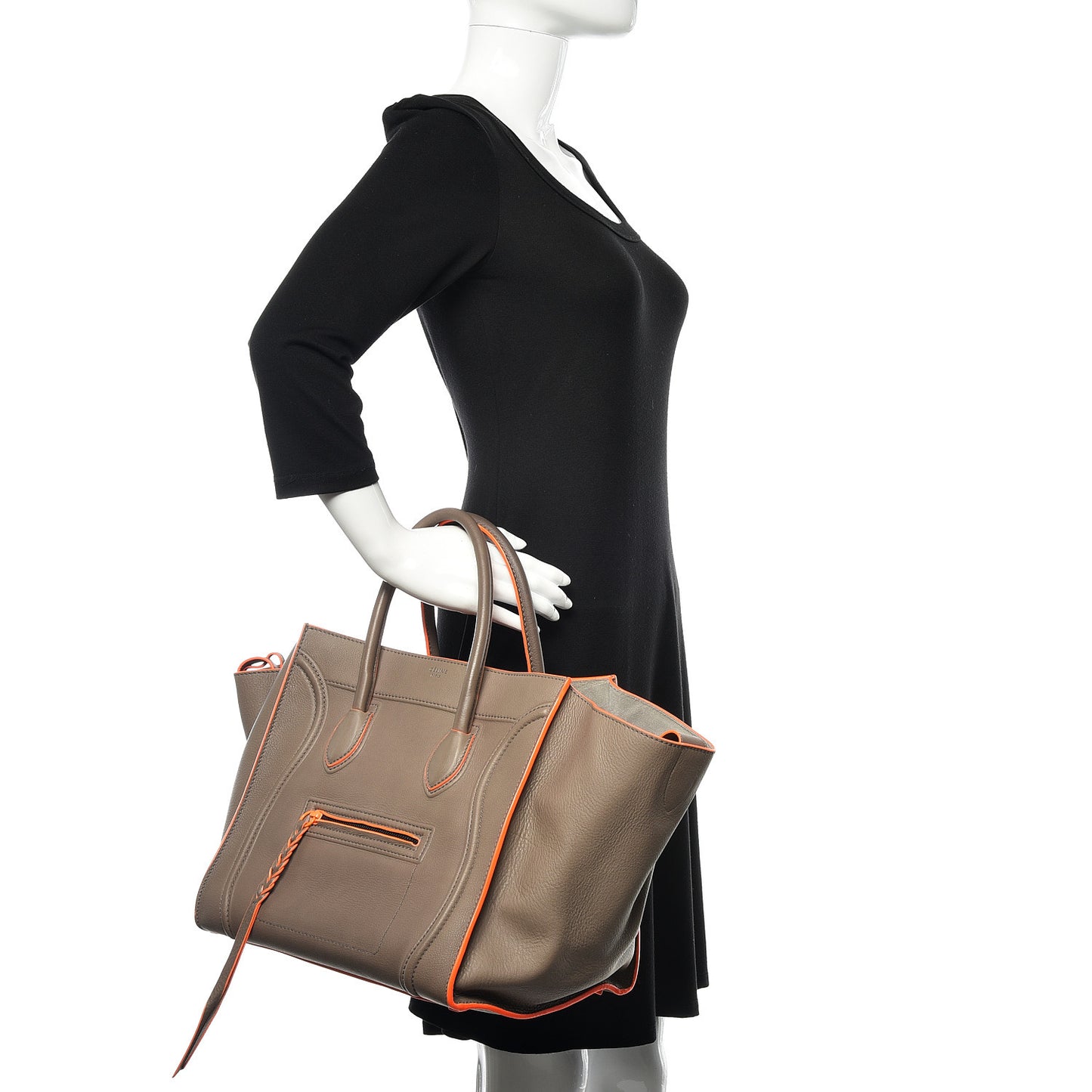 Supple Calfskin Medium Phantom Luggage Grey