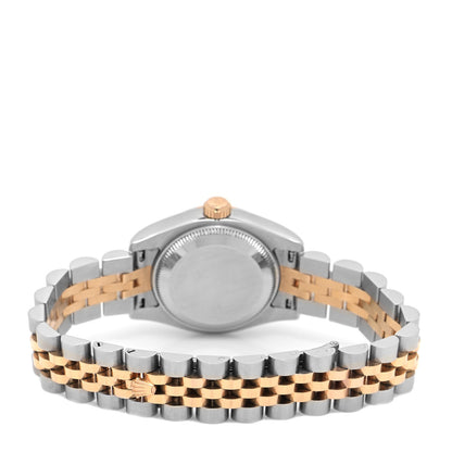 Rolex Stainless Steel 18K Everose Gold 26mm Oyster Perpetual Datejust Watch Black Roman 179171 3 of 4