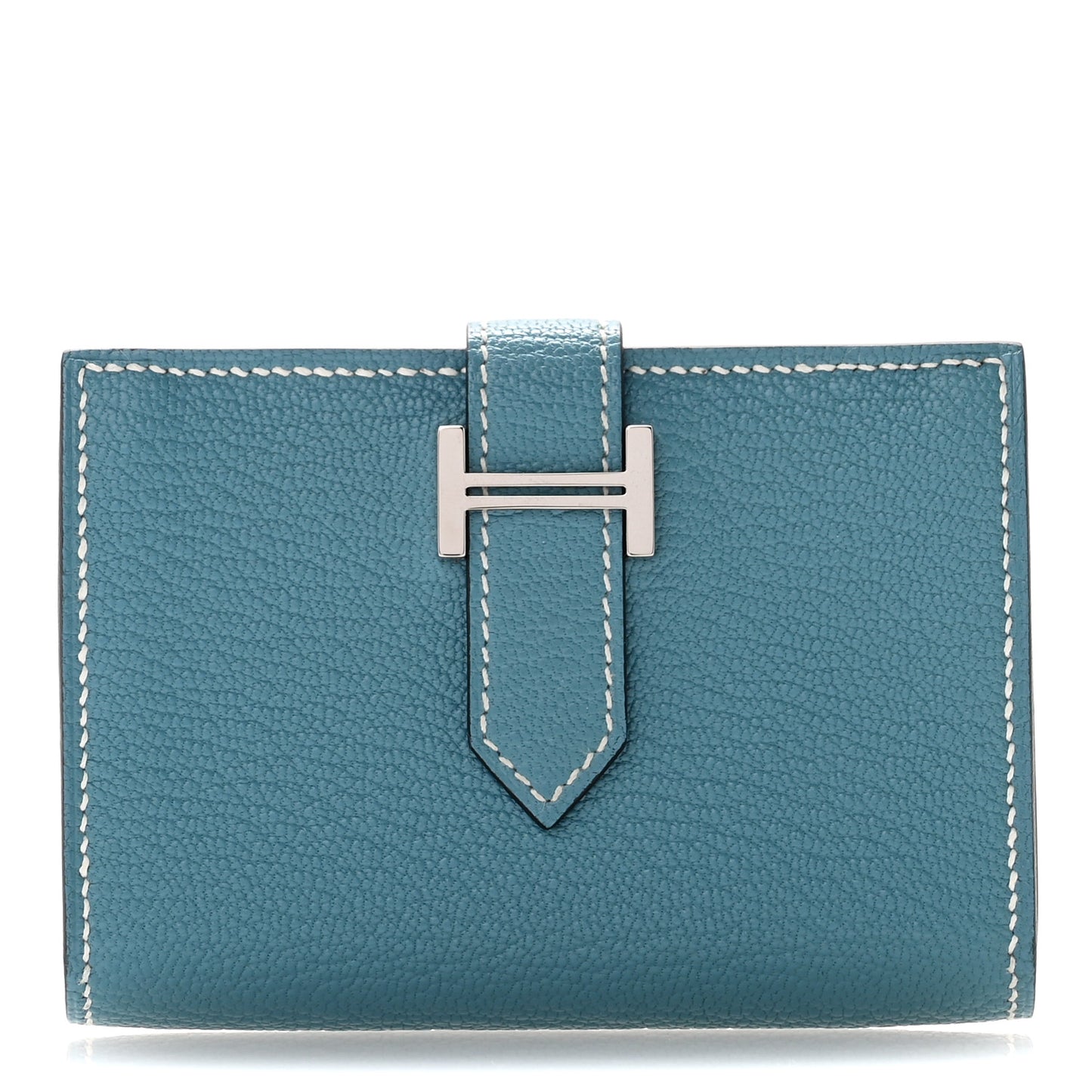 Chevre Mysore Bearn Card Holder Wallet New Bleu Jean
