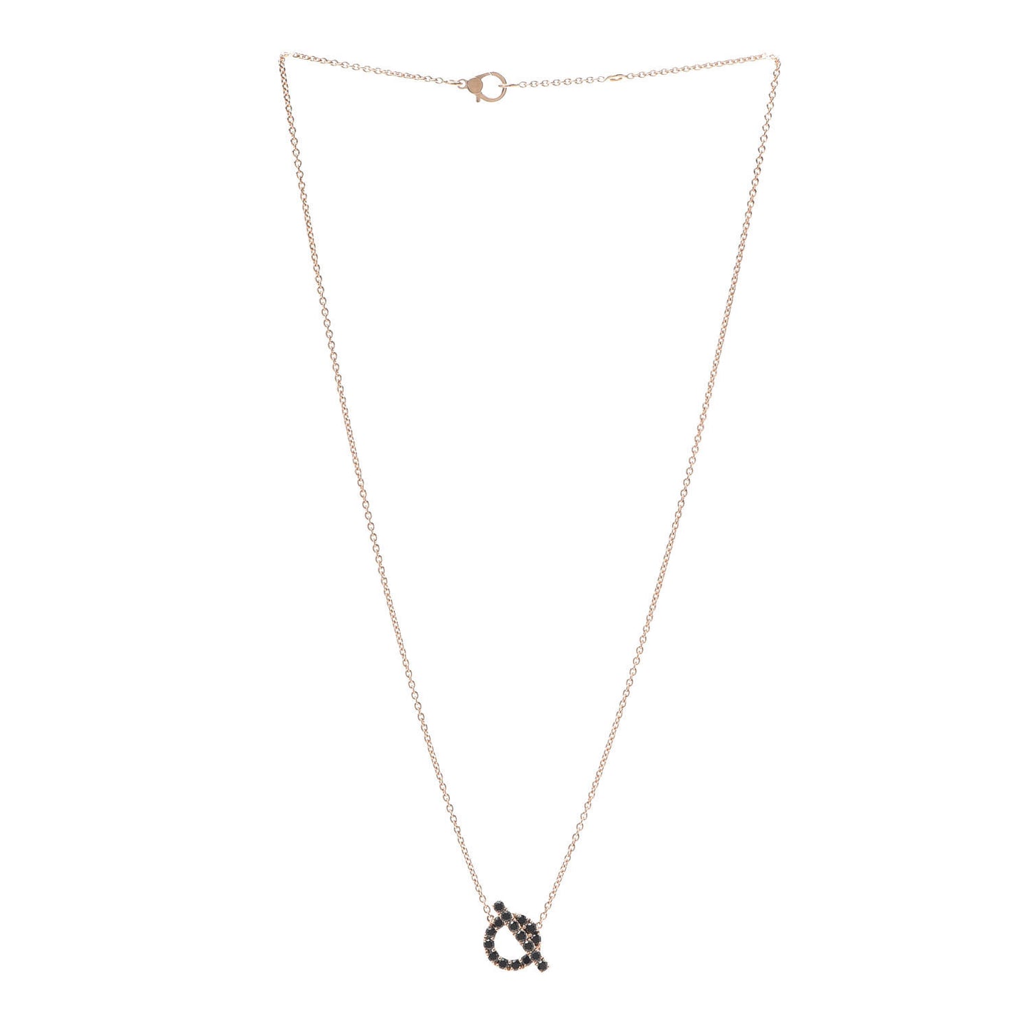 18K Rose Gold Black Spinel Finesse Pendant Necklace