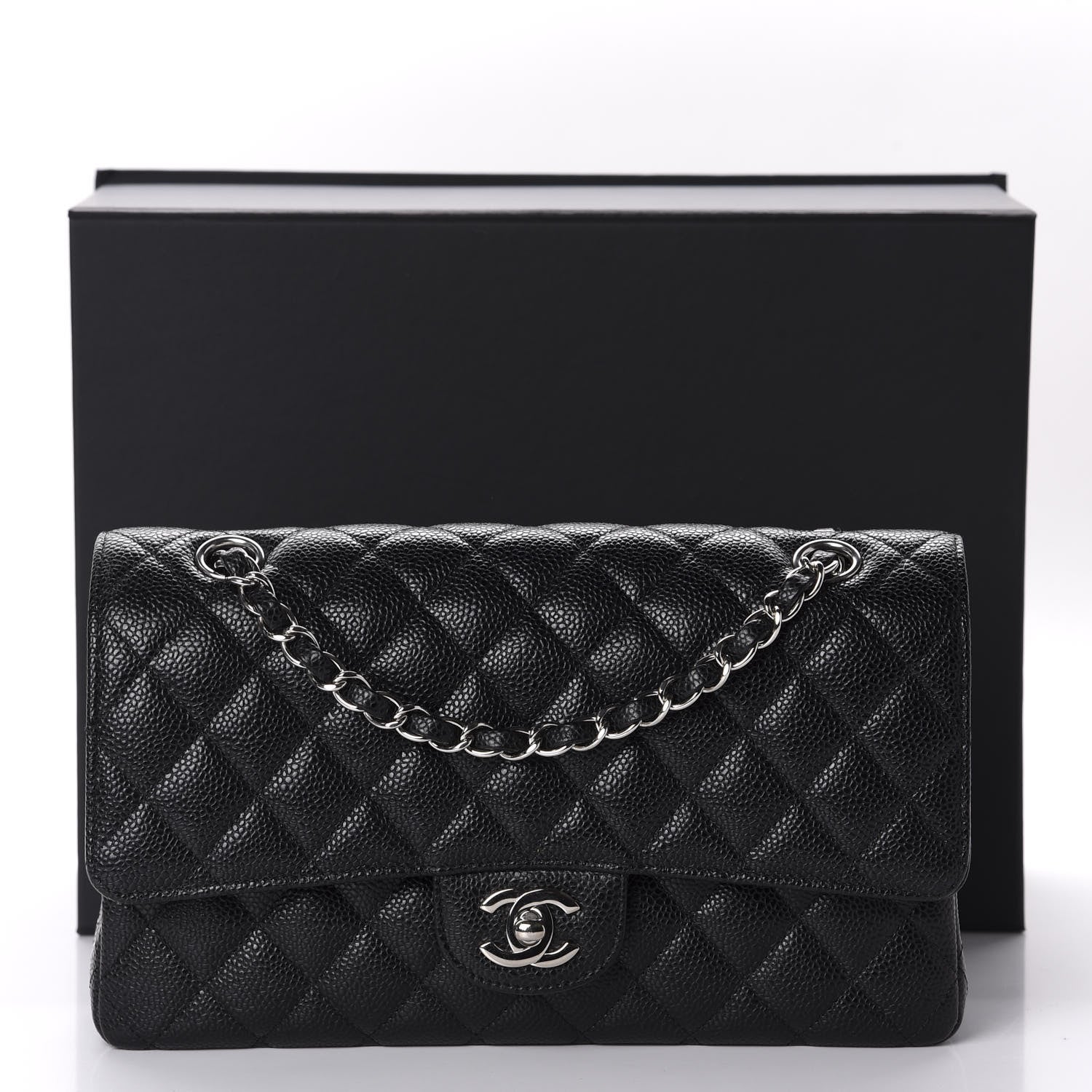 Chanel Caviar Quilted Medium Double Flap Black 10 of 10