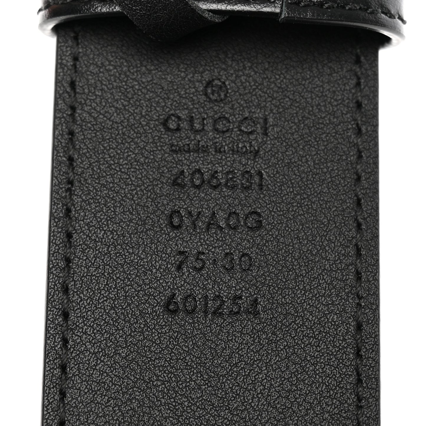 Plutone Calfskin Double G 40mm Belt 75 30 Black