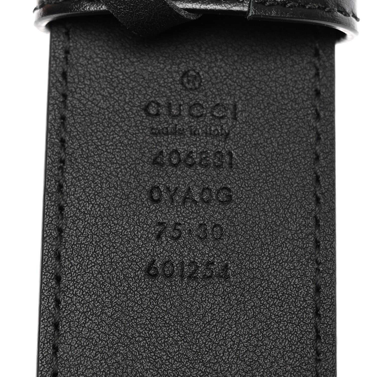 Gucci Plutone Calfskin Double G 40mm Belt 75 30 Black 5 of 10