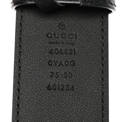 Gucci Plutone Calfskin Double G 40mm Belt 75 30 Black 5 of 10