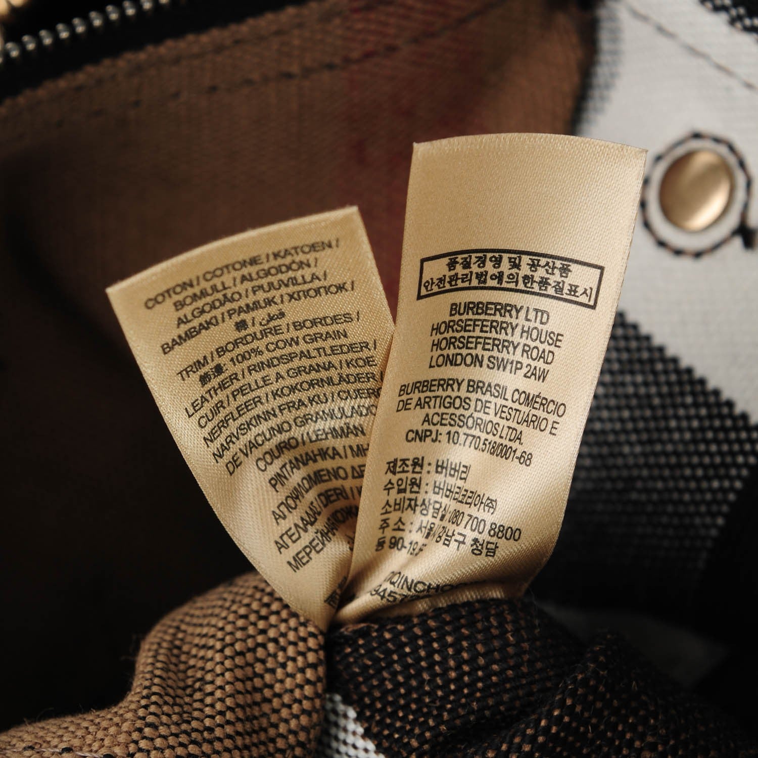 Burberry Canvas Mega Check Medium Ashby Black 9 of 9