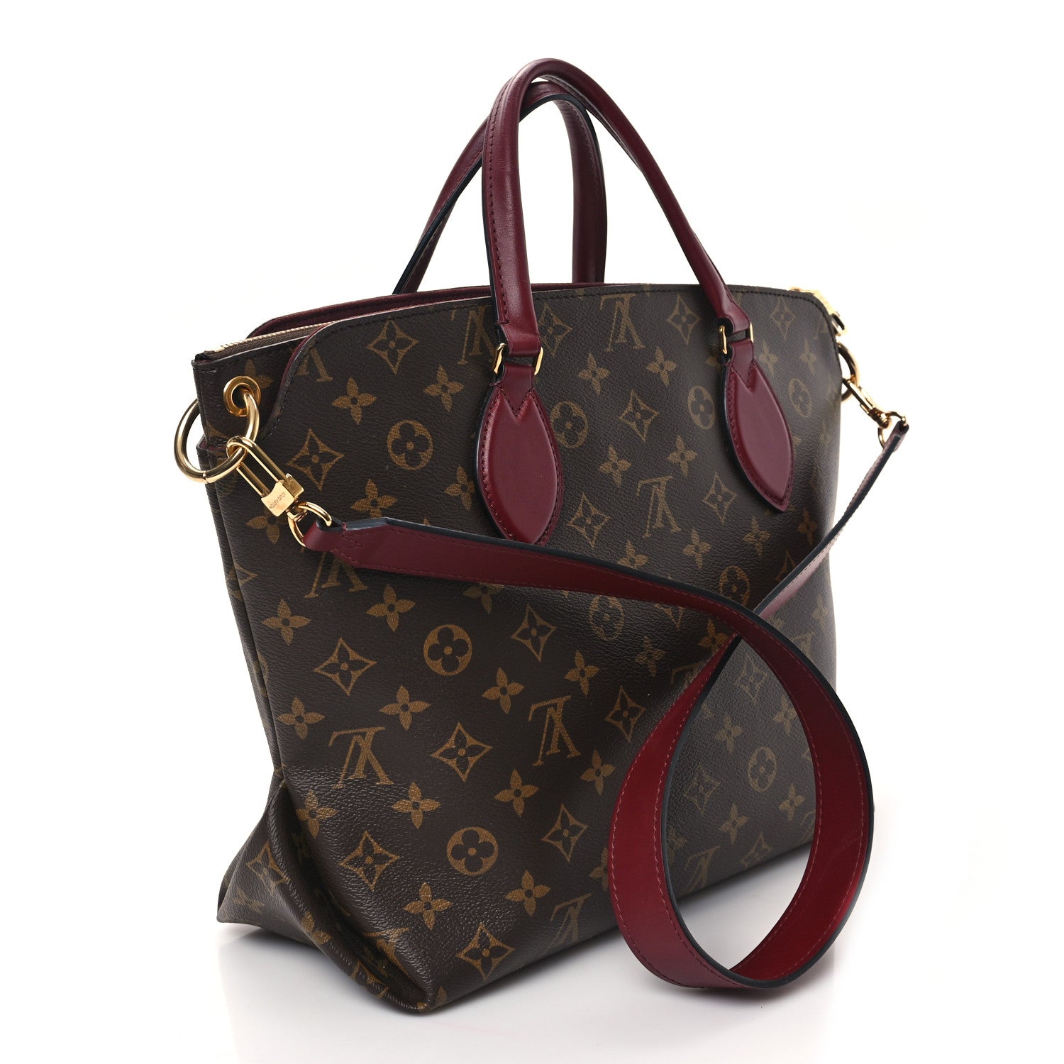 Louis Vuitton Monogram Flower Zipped Tote MM Bordeaux 3 of 11